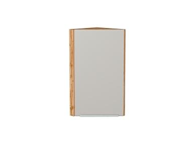 Шкаф верхний торцевой Фьюжн 300 Silky Light Grey / Дуб Вотан