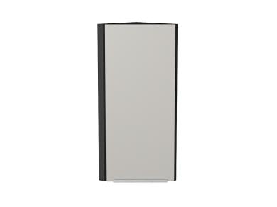 Шкаф верхний торцевой Фьюжн 300Н Silky Light Grey / Graphite