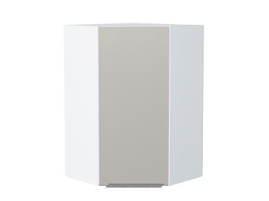 Шкаф верхний угловой Фьюжн 590Н Silky Light Grey / Белый