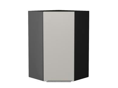 Шкаф верхний угловой Фьюжн 590Н Silky Light Grey / Graphite