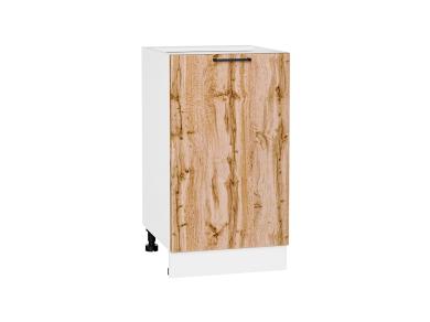 Шкаф нижний Флэт 450 Wotan Oak 2S / Белый