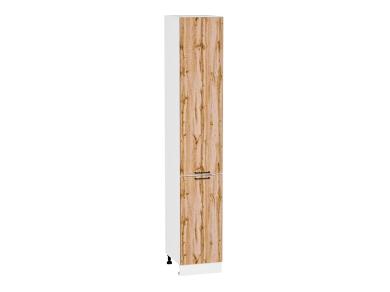 Шкаф пенал Флэт 400Н (для верхних шкафов 920) Wotan Oak 2S / Белый