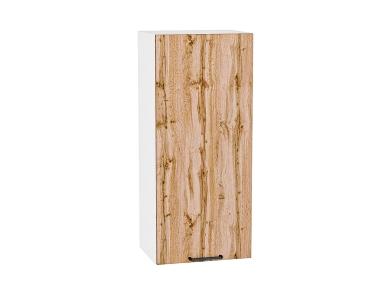 Шкаф верхний Флэт 400Н Wotan Oak 2S / Белый