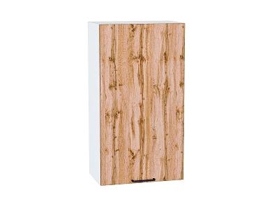 Шкаф верхний Флэт 500Н Wotan Oak 2S / Белый