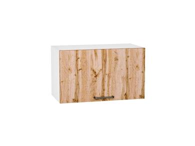 Шкаф верхний горизонтальный Флэт 600 Wotan Oak 2S / Белый