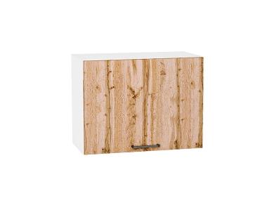 Шкаф верхний горизонтальный Флэт 600Н Wotan Oak 2S / Белый