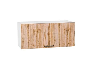 Шкаф верхний горизонтальный Флэт 800 Wotan Oak 2S / Белый