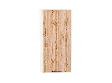 Шкаф верхний торцевой Флэт 300Н Wotan Oak 2S / Белый