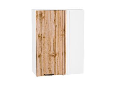 Шкаф верхний прямой угловой Флэт 700Н Wotan Oak 2S / Белый