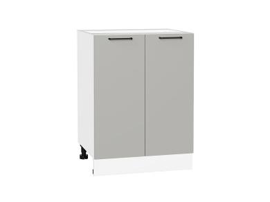 Шкаф нижний Флэт 600 Light Grey In 2S / Белый