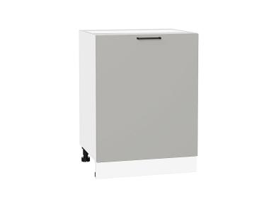 Шкаф нижний Флэт 600М Light Grey In 2S / Белый