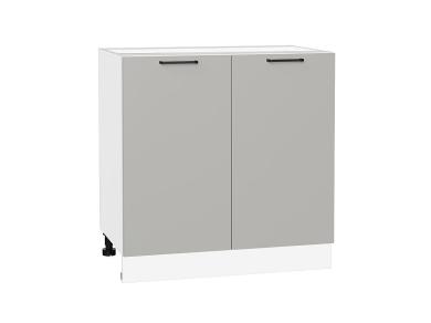 Шкаф нижний Флэт 800 Light Grey In 2S / Белый