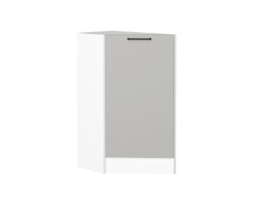 Шкаф нижний торцевой Флэт 300 (прав.) Light Grey In 2S / Белый