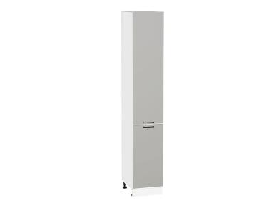 Шкаф пенал Флэт 400Н (для верхних шкафов 920) Light Grey In 2S / Белый