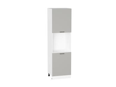 Шкаф пенал под бытовую технику Флэт 600 (для верхних шкафов 720) Light Grey In 2S / Белый
