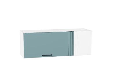 Шкаф верхний прямой угловой горизонтальный Флэт 1000 Grey-green In 2S / Белый