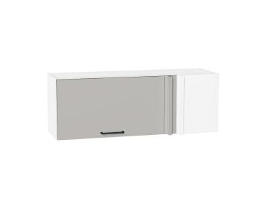 Шкаф верхний прямой угловой горизонтальный Флэт 1000 Light Grey In 2S / Белый