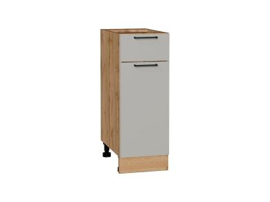 Шкаф нижний с 1 ящиком Флэт 300 Light Grey In 2S / Дуб вотан