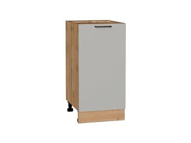 Шкаф нижний Флэт 400 Light Grey In 2S / Дуб вотан