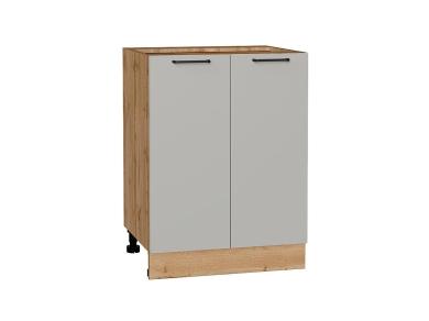 Шкаф нижний Флэт 600 Light Grey In 2S / Дуб вотан