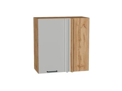 Шкаф верхний прямой угловой Флэт 700 Light Grey In 2S / Дуб вотан