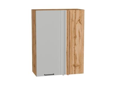Шкаф верхний прямой угловой Флэт 700Н Light Grey In 2S / Дуб вотан