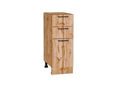Шкаф нижний с 3-мя ящиками Флэт 300 Wotan Oak 2S / Дуб Вотан