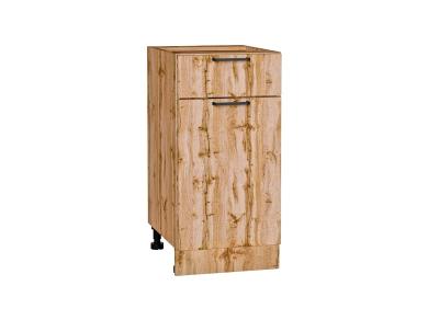Шкаф нижний с 1 ящиком Флэт 400 Wotan Oak 2S / Дуб Вотан