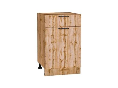 Шкаф нижний с 1 ящиком Флэт 500 Wotan Oak 2S / Дуб Вотан