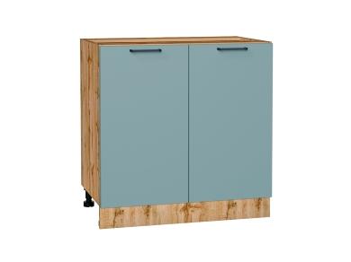 Шкаф нижний Флэт 800 Grey-green In 2S / Дуб Вотан