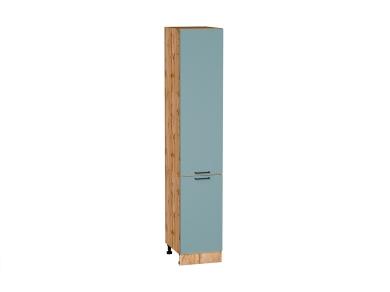 Шкаф пенал Флэт 400 (для верхних шкафов 720) Grey-green In 2S / Дуб Вотан