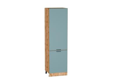 Шкаф пенал Флэт 600 (для верхних шкафов 720) Grey-green In 2S / Дуб Вотан
