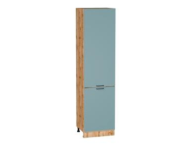 Шкаф пенал Флэт 600Н (для верхних шкафов 920) Grey-green In 2S / Дуб вотан