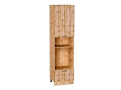 Шкаф пенал под бытовую технику Флэт 600Н (для верхних шкафов 920) Wotan Oak 2S / Дуб Вотан