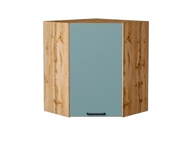 Шкаф верхний угловой Флэт 590 Grey-green In 2S / Дуб Вотан