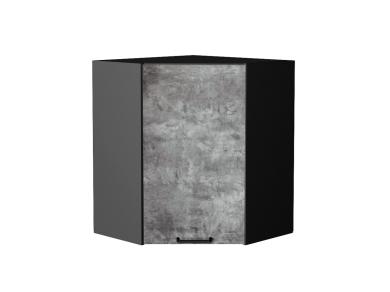Шкаф верхний угловой Флэт 590 Temple Stone 2S / Graphite