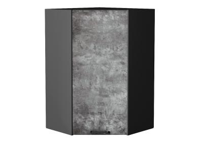 Шкаф верхний угловой Флэт 590Н Temple Stone 2S / Graphite