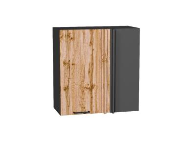Шкаф верхний прямой угловой Флэт 700 Wotan Oak 2S / Graphite