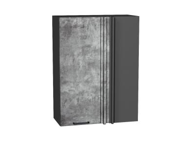Шкаф верхний прямой угловой Флэт 700Н Temple Stone 2S / Graphite