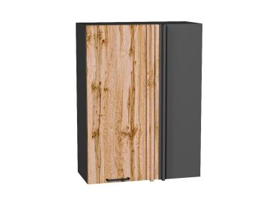 Шкаф верхний прямой угловой Флэт 700Н Wotan Oak 2S / Graphite