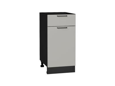 Шкаф нижний с 1 ящиком Флэт 400 Light Grey In 2S / Graphite