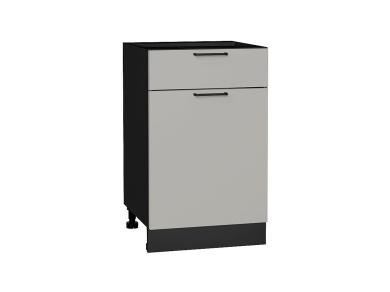Шкаф нижний с 1 ящиком Флэт 500 Light Grey In 2S / Graphite