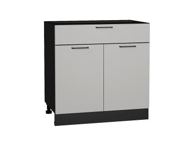 Шкаф нижний с 1 ящиком Флэт 800 Light Grey In 2S / Graphite