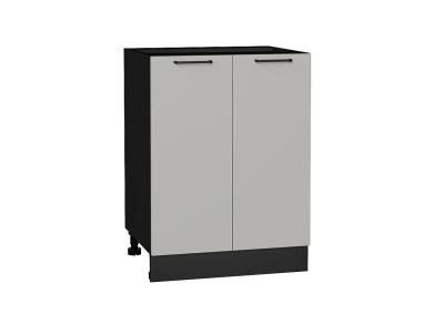 Шкаф нижний Флэт 600 Light Grey In 2S / Graphite