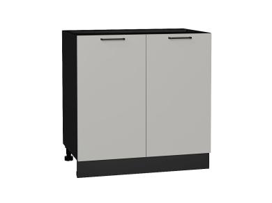 Шкаф нижний Флэт 800 Light Grey In 2S / Graphite