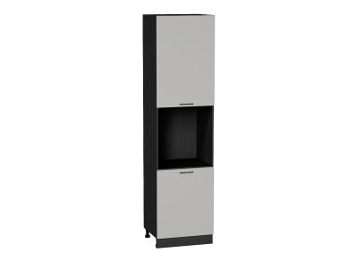 Шкаф пенал под бытовую технику Флэт 600Н (для верхних шкафов 920) Light Grey In 2S / Graphite