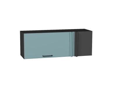 Шкаф верхний прямой угловой горизонтальный Флэт 1000 Grey-green In 2S / Graphite