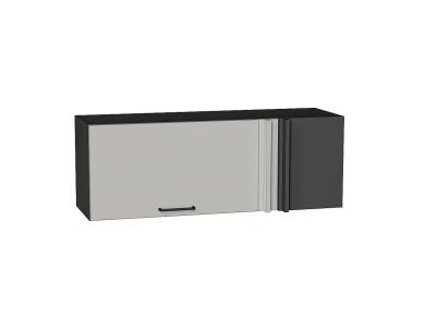 Шкаф верхний прямой угловой горизонтальный Флэт 1000 Light Grey In 2S / Graphite
