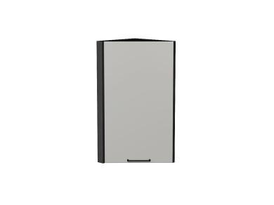 Шкаф верхний торцевой Флэт 300 Light Grey In 2S / Graphite
