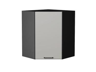 Шкаф верхний угловой Флэт 590 Light Grey In 2S / Graphite